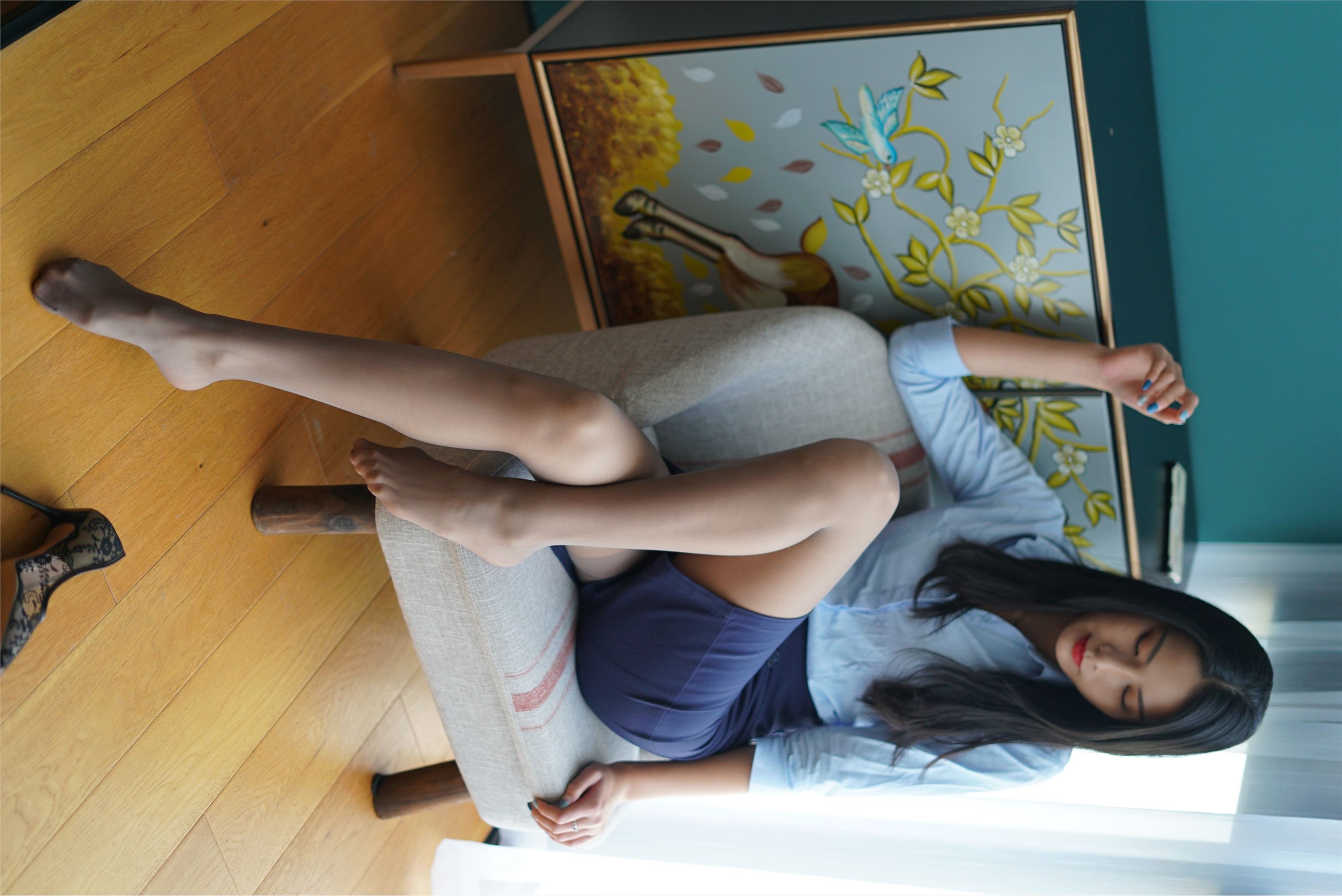 壹吻映画  2021.02.03 YW009《梦梦-蓝色职业装 》